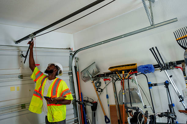 Professional Garage Door technician working in North Bennington, VT